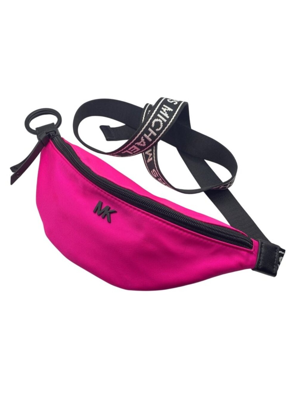 Michael Kors Neon Pink Belt Bag Fanny Pack Logo Strap Crossbody Waist Bag
